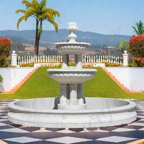 White Marble Garden Fountain