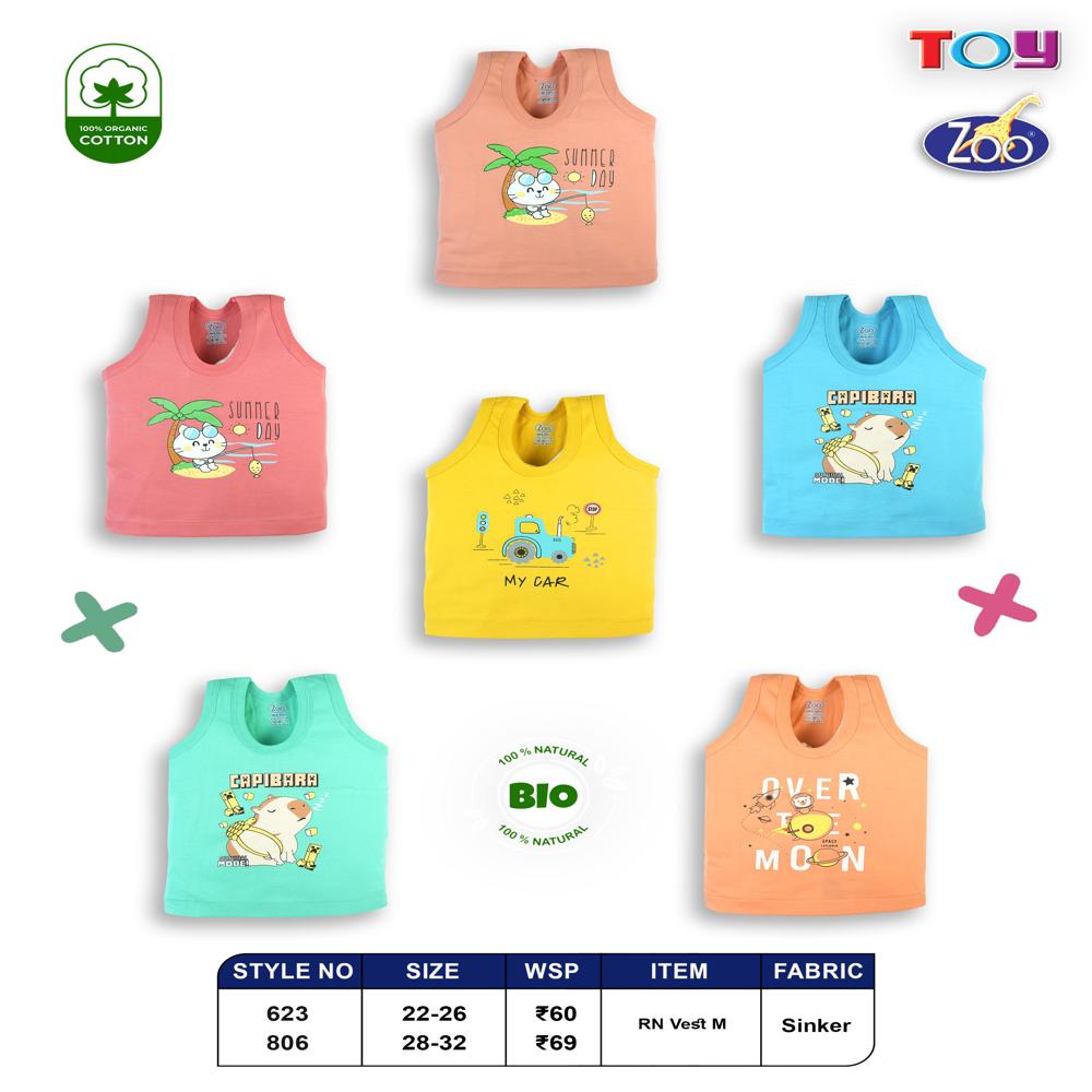 Organic Cotton Sleeveless Vests For Infants And Toddlers