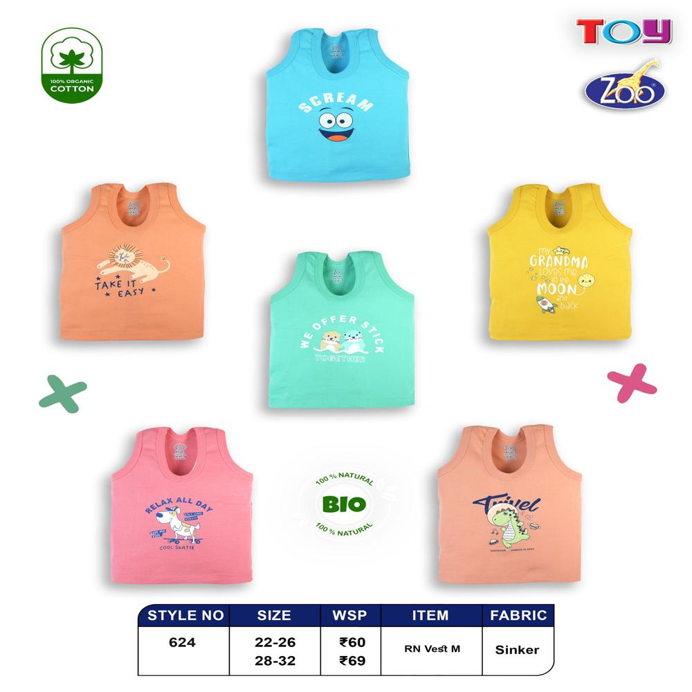 Organic Cotton Sleeveless Vests For Infants And Toddlers