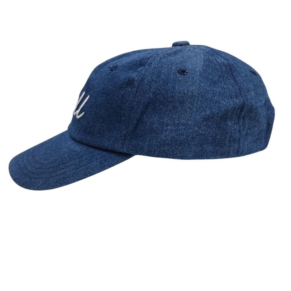 Washed Denim 6 Panel Baseball Cap
