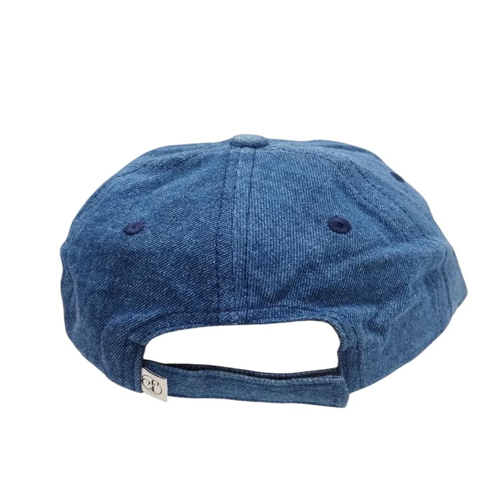 Washed Denim 6 Panel Baseball Cap - Midweight Washed Denim, Adjustable Metal Buckle, Blue, Breathable Durable Fade-resistant