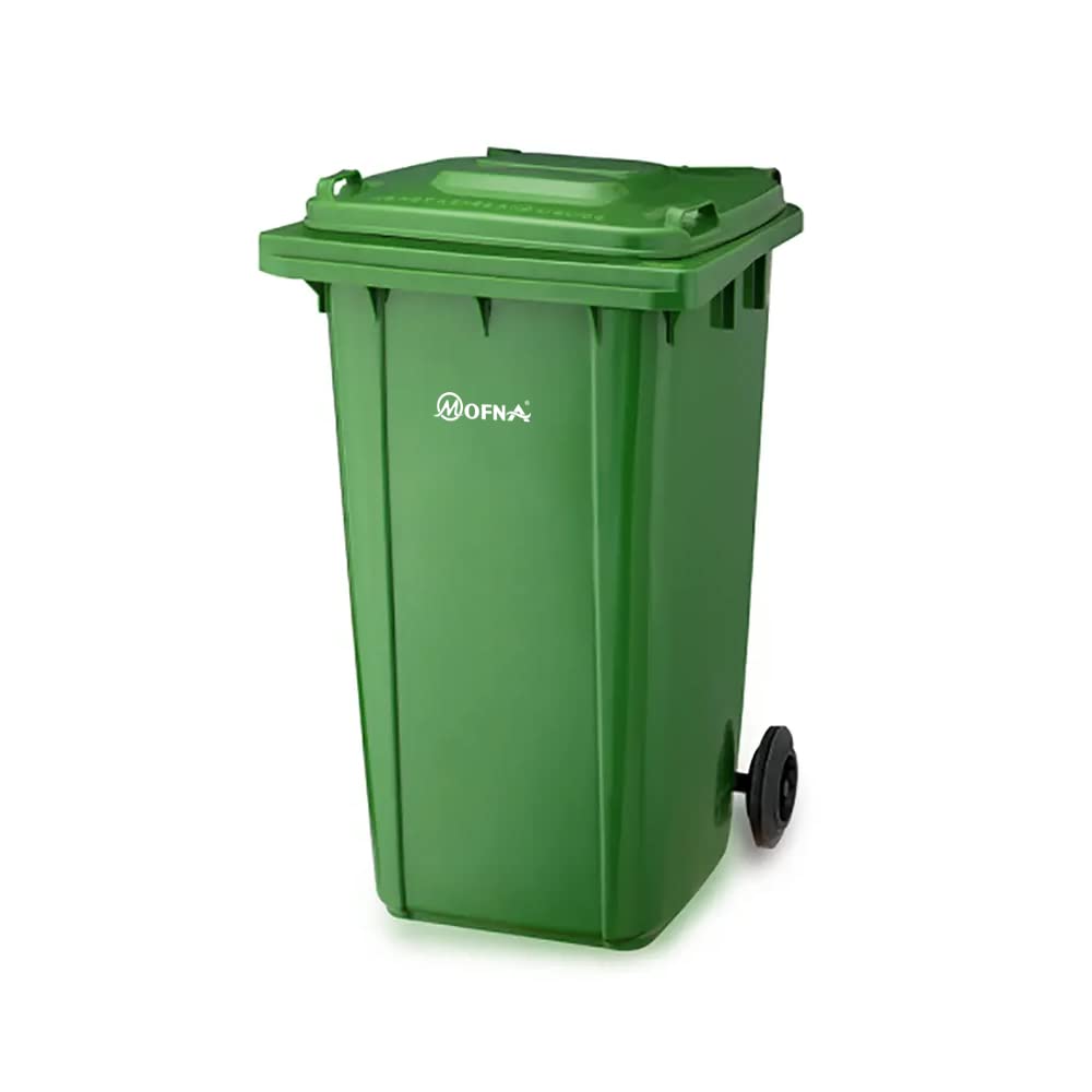  Bio Medical  Green Plastic Wheel Dustbin