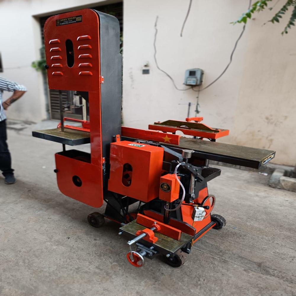 Wood Planer With Attached Bandsaw And Chain Motoriser