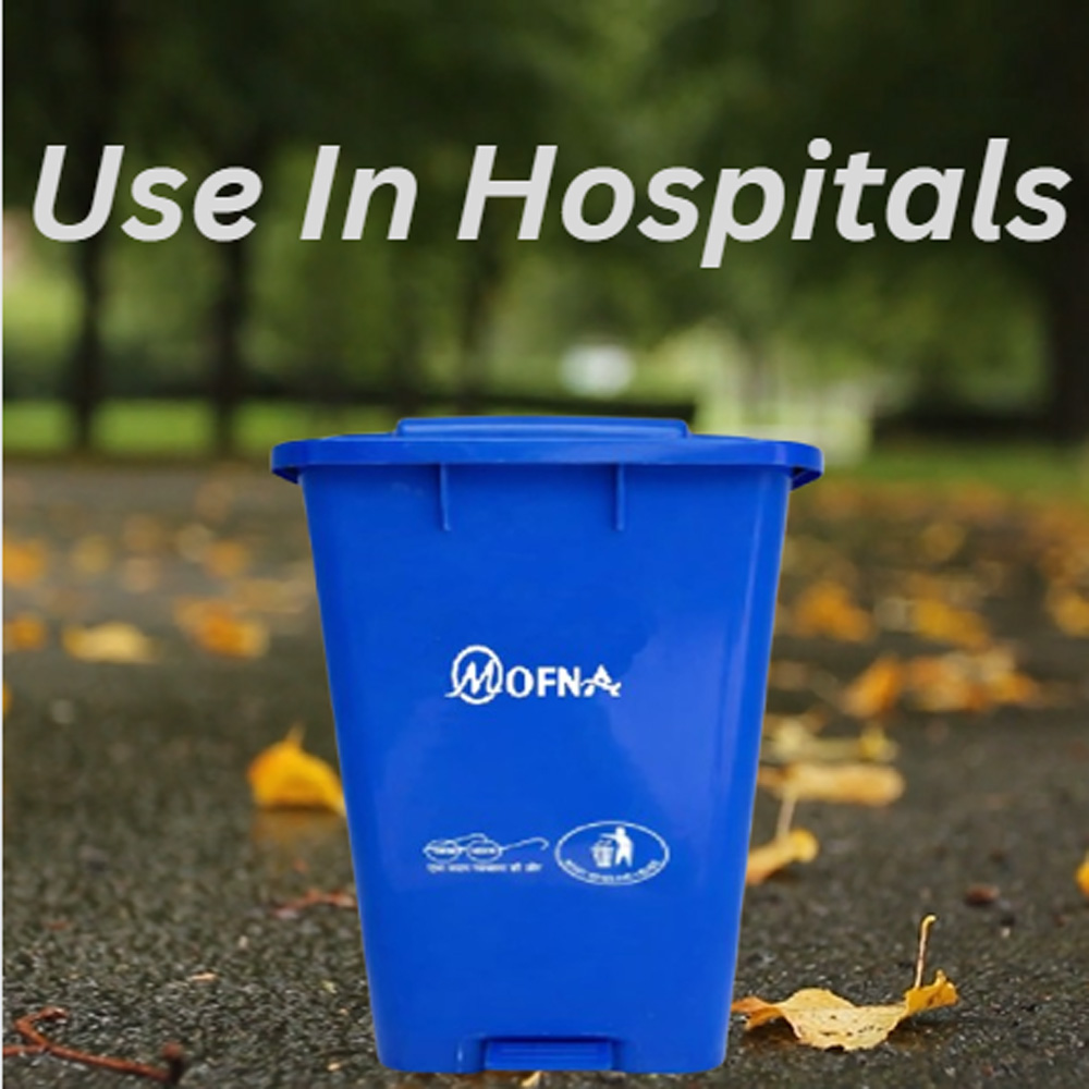Bio medical Blue Pedal Wheel Dustbin, 80 Liter