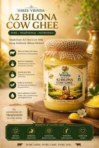 A2 Bilona Cow Ghee 500 Ml  Glass Jar