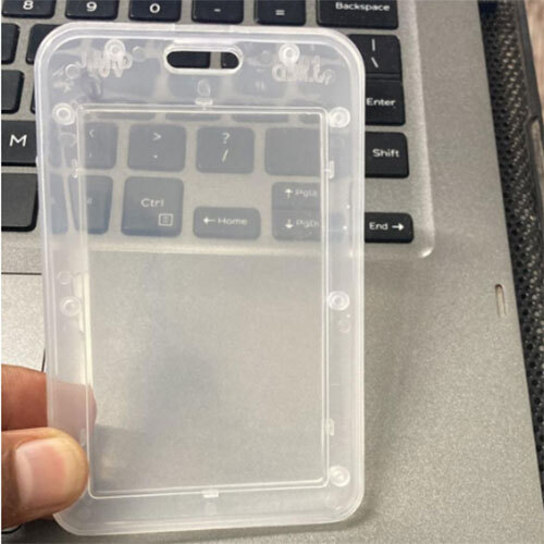 Photo ID Card Holder - PVC/Plastic, 90x58mm, Transparent/Colored, Water-Resistant, Reusable, Glossy Finish