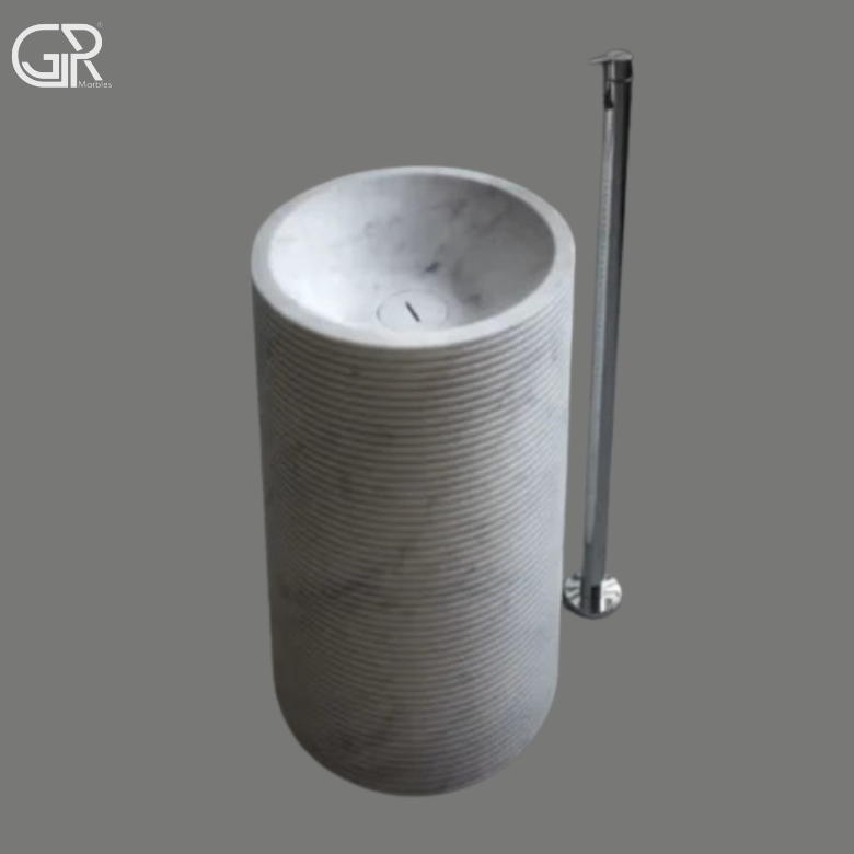 Marble Black Pedestal Wash Basin