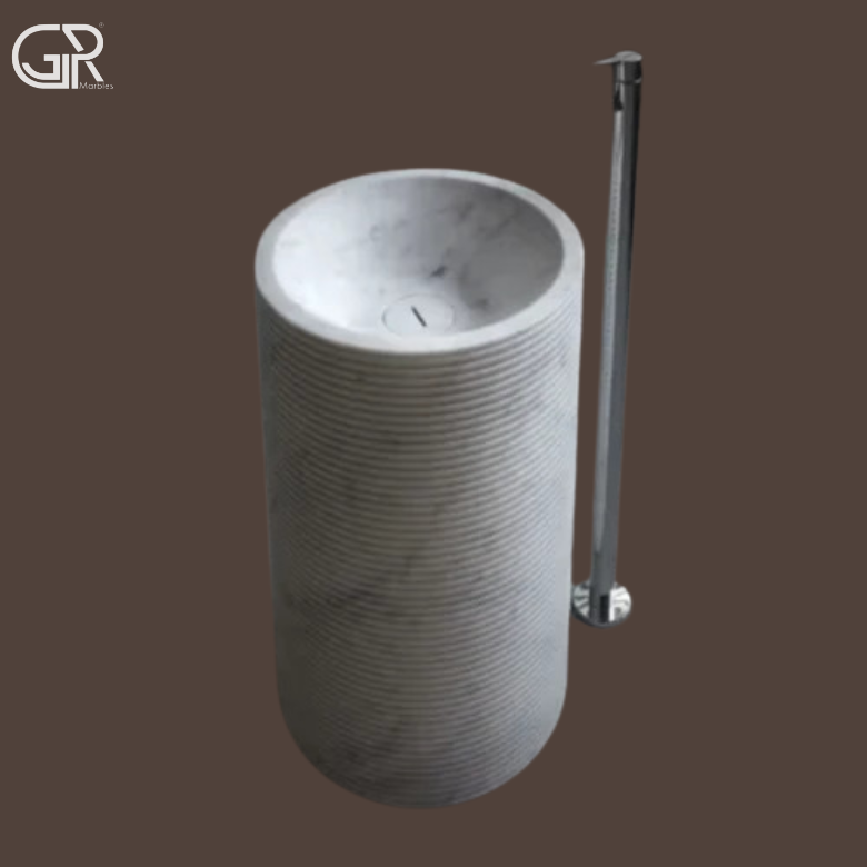 Marble Black Pedestal Wash Basin