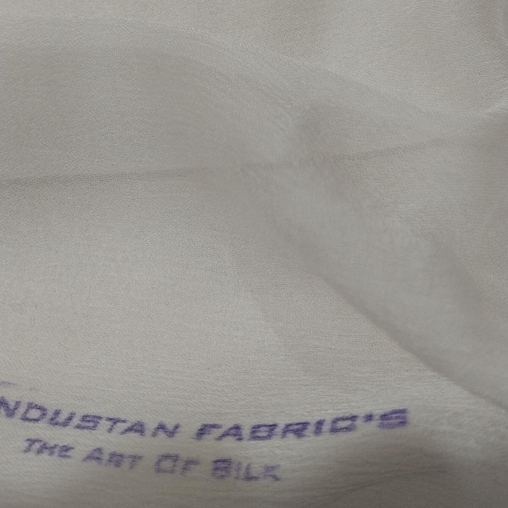 White Pure Viscose Chiffon Dyeable Fabric