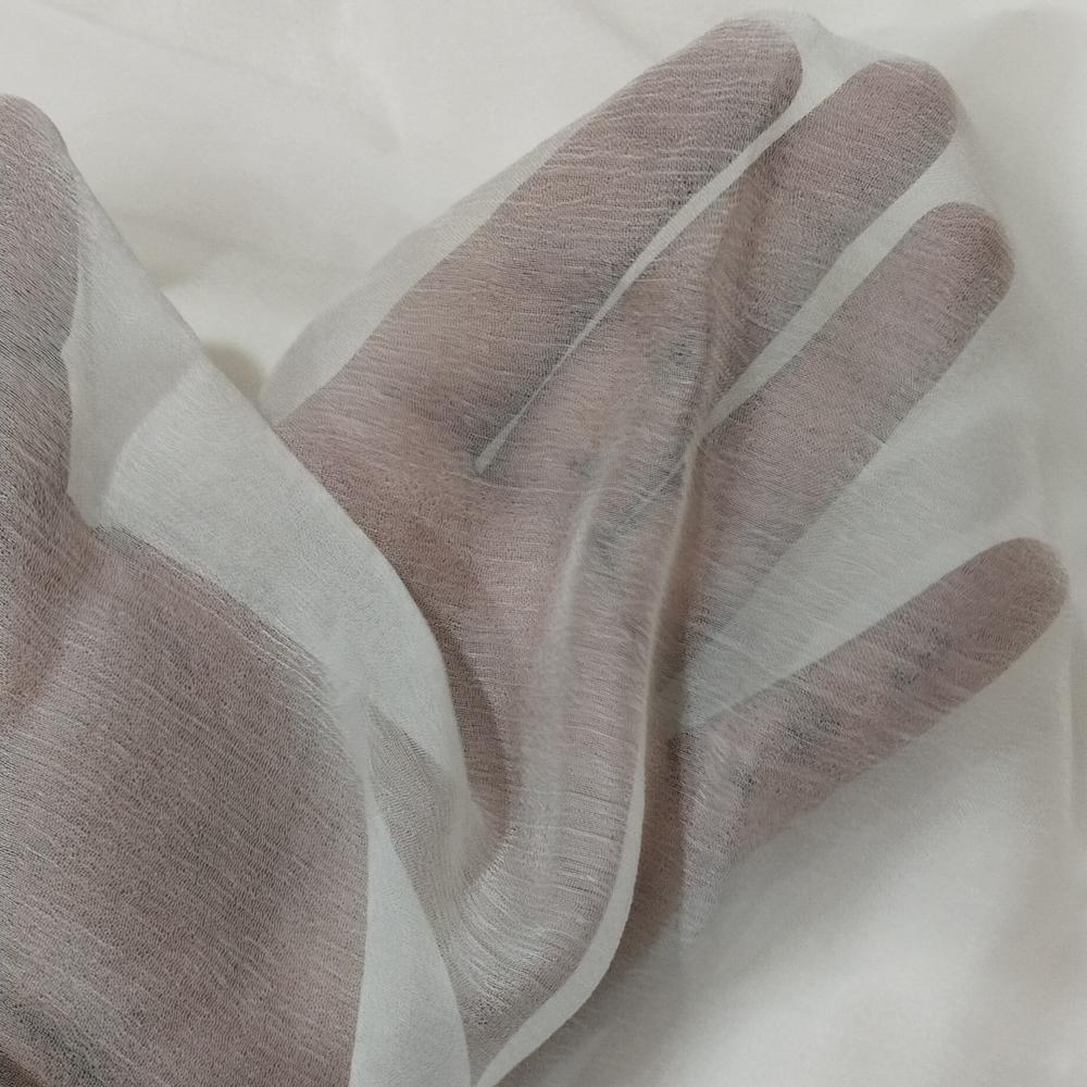 White Pure Viscose Chiffon Dyeable Fabric
