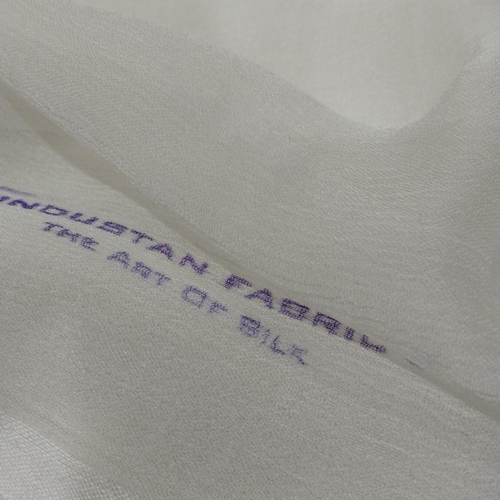 White Pure Viscose Chiffon Dyeable Fabric