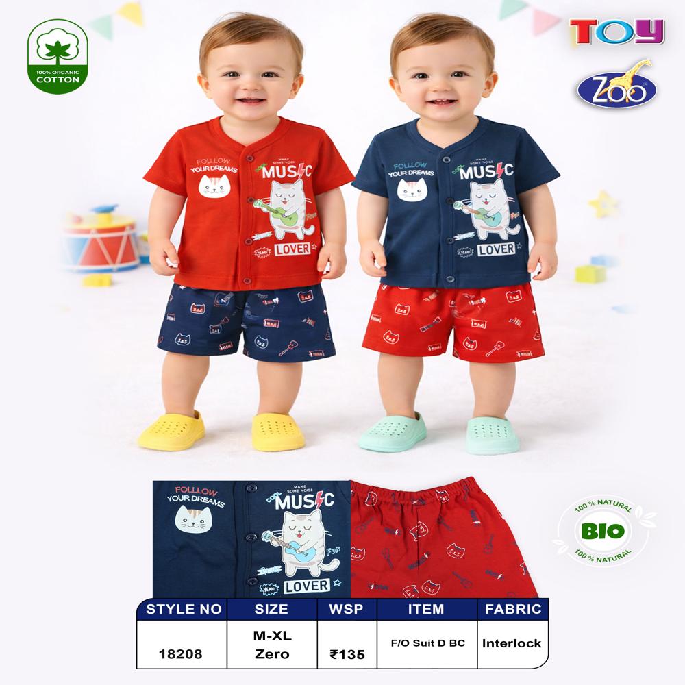 Baby Boy Cotton Printed T-Shirt And Shorts Kids Set