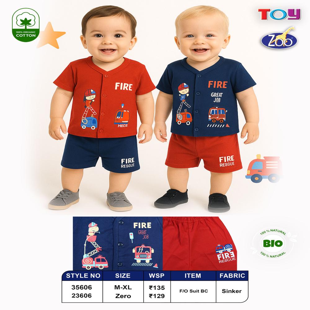 Baby Boy Cotton Printed T-Shirt And Shorts Kids Set
