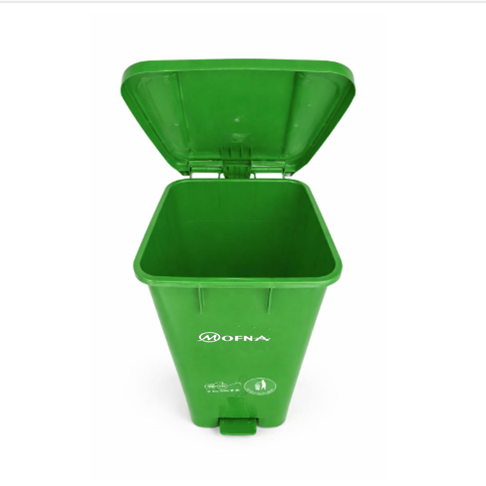 Bio Medical Green Pedal Wheel Dustbin, 80 Liter