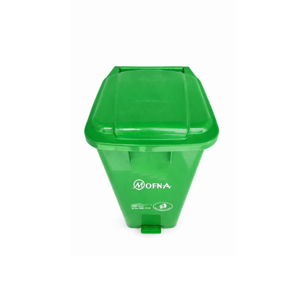 Bio Medical Green Pedal Wheel Dustbin, 80 Liter