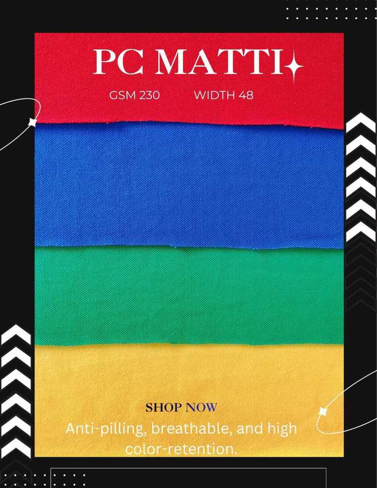 220 GSM PC Matti T-Shirt Fabrics