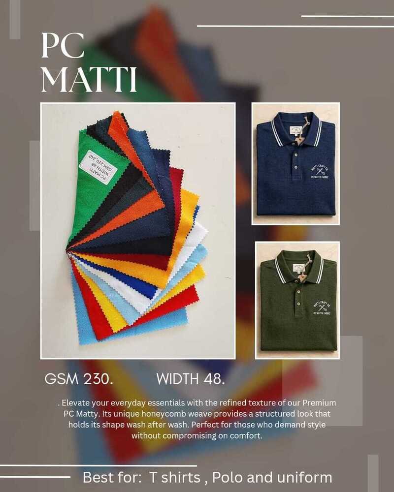 220 GSM PC Matti T-Shirt Fabrics