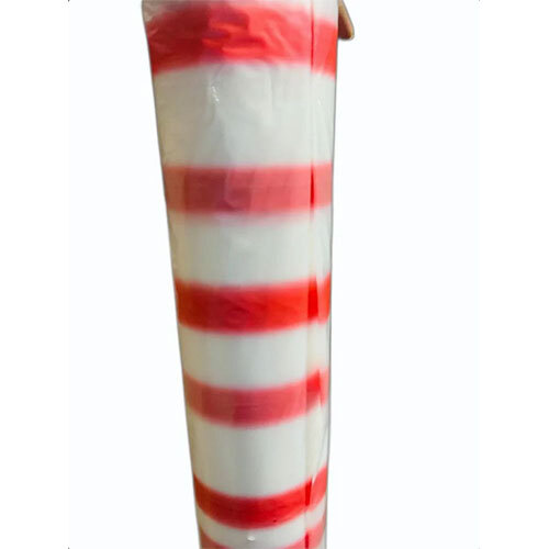 White Red Stripped LDPE Roll
