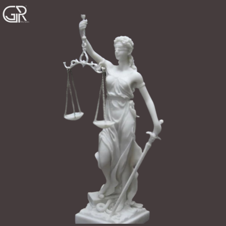Lady Justice Hand Carved Marble Sculpture