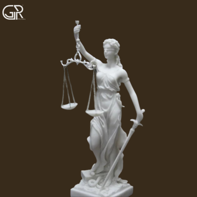 Lady Justice Hand Carved Marble Sculpture