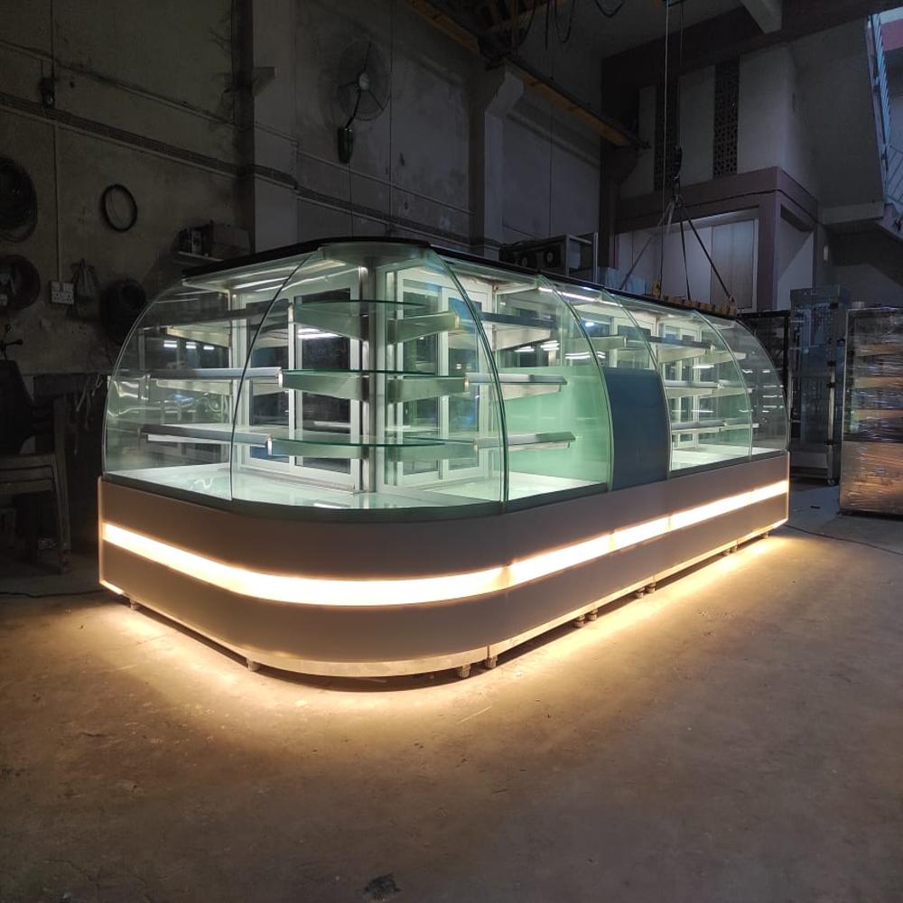 Curved Glass Sweet Display Counter