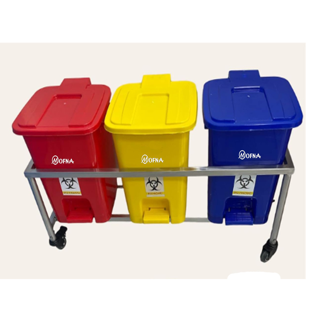 Plastic Bio Medical Trolley Dustbin, 30 Liter