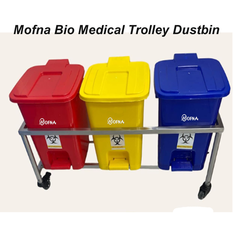 Plastic Bio Medical Trolley Dustbin, 30 Liter