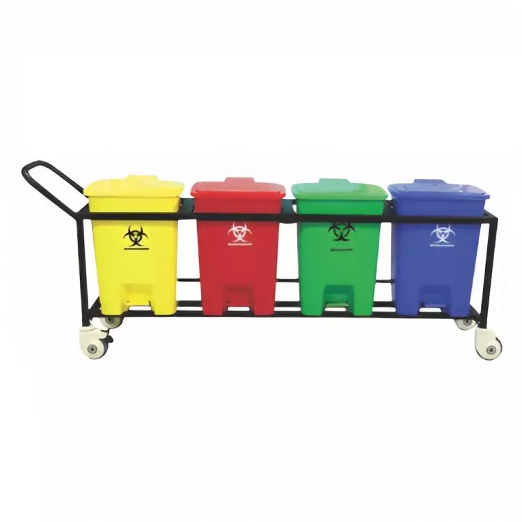 Mofna Plastic Bio Medical Trolley Dustbin, 40 Liter - Application: Hospitals