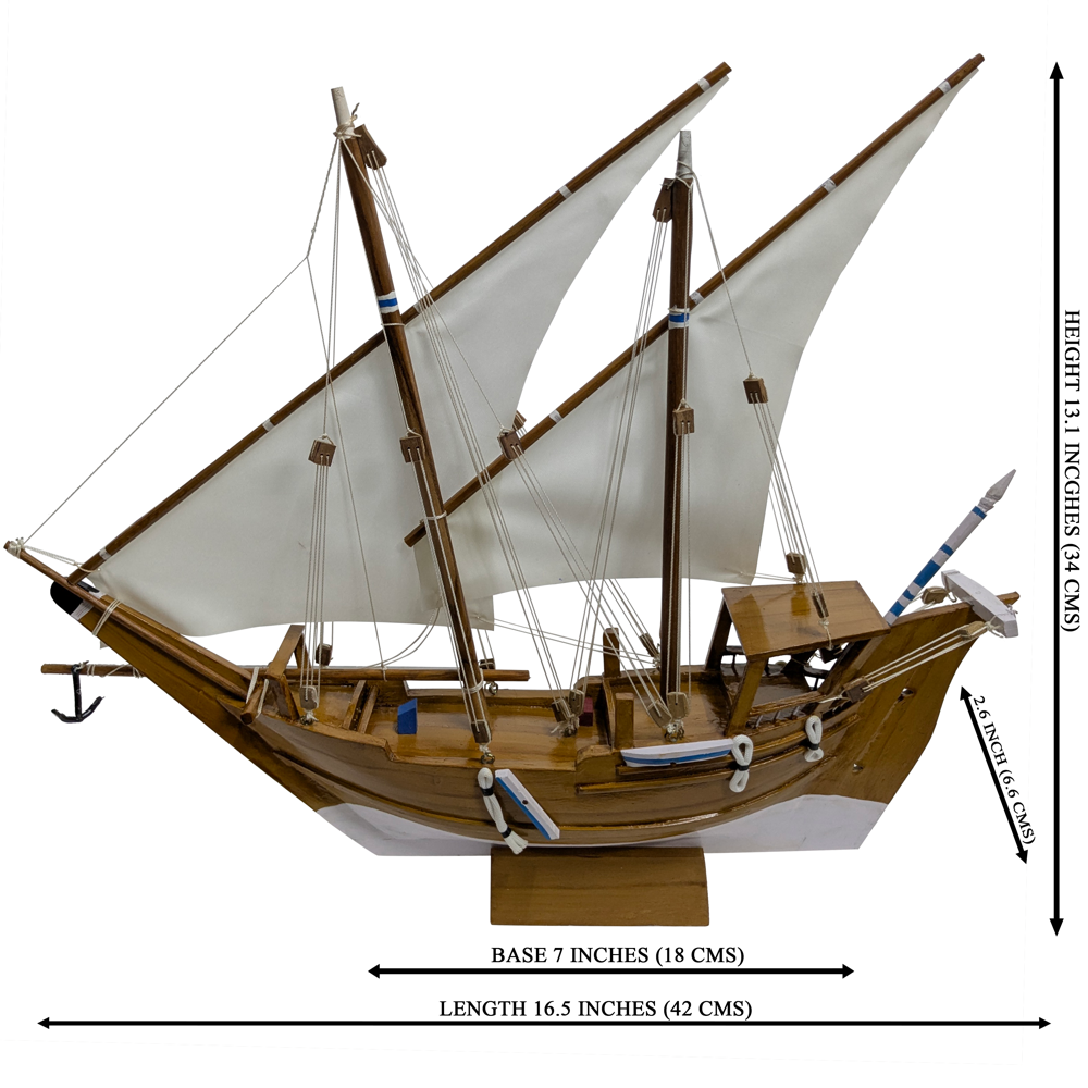 Brown Kerala Traditional Wooden Boat
