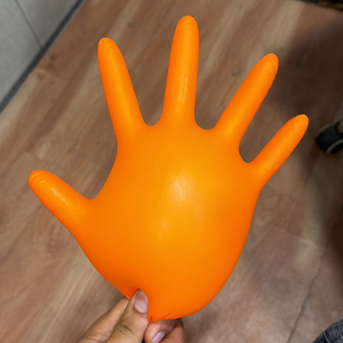 Orange Nitrile Examination Gloves