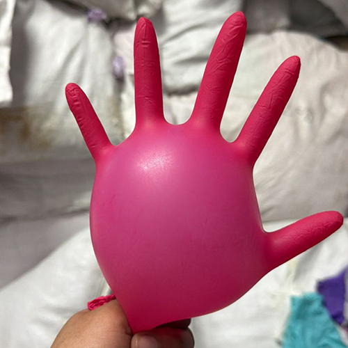 Pink Nitrile Examination Gloves