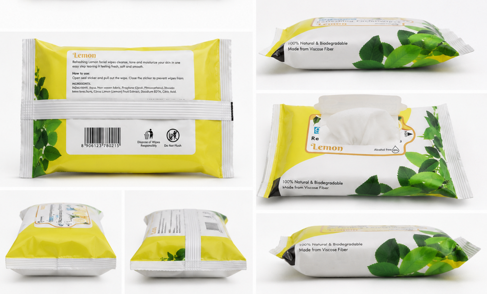 Lemon Fragrance Facial Wipes