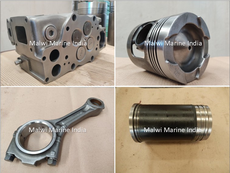 Yanmar - 6Ny16L - Cylinder Cover - Piston - Connecting Rod - Liner - Application: Marine