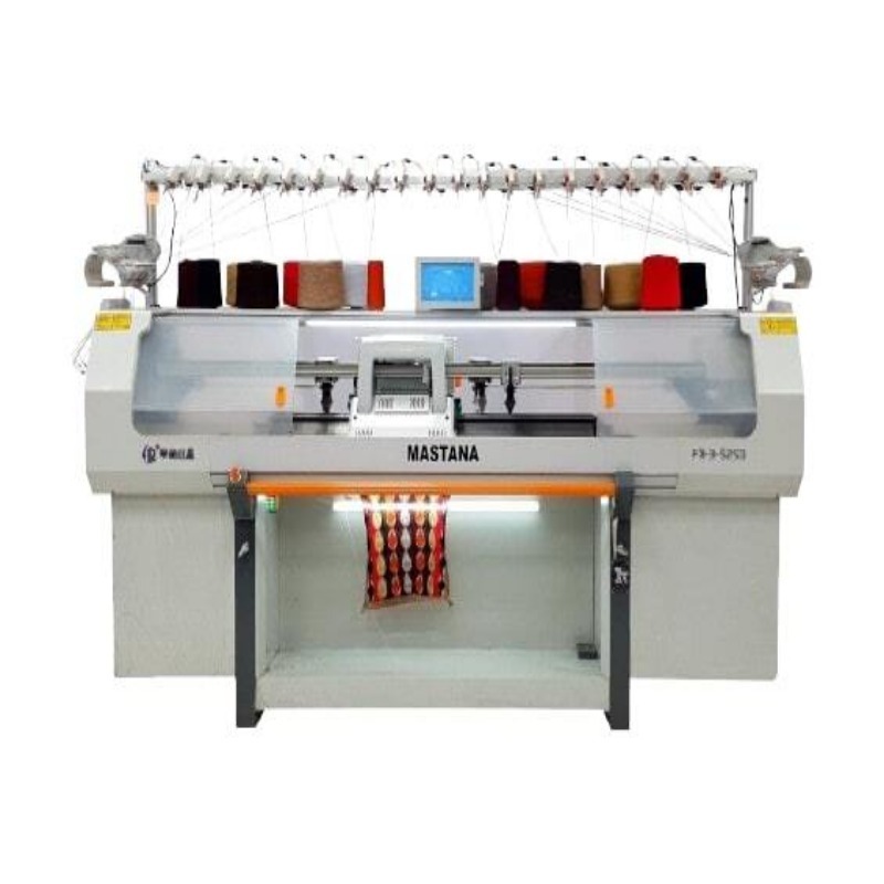 High Speed Computerized Intarsia Flat Knitting Machine - Color: White