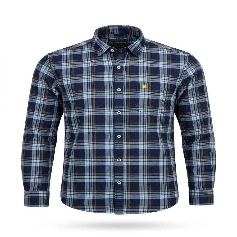 MENS INDIGO CHECK SHIRT
