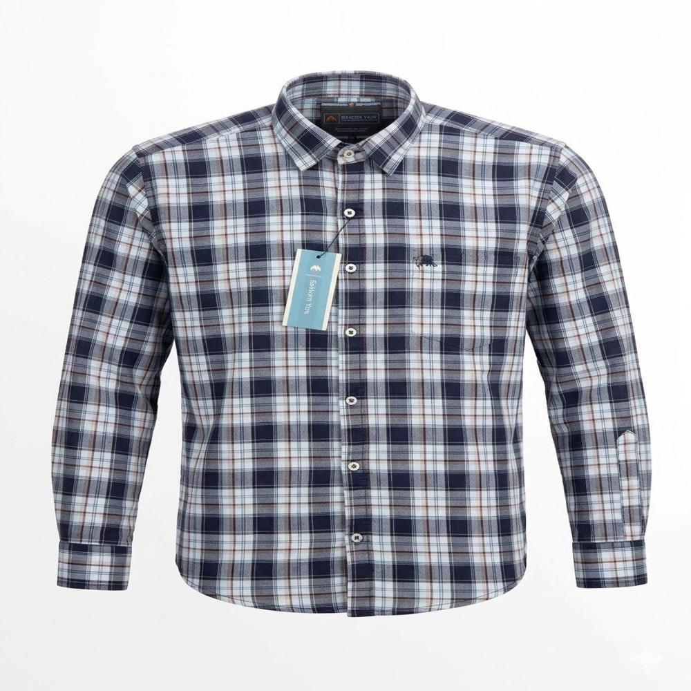 MENS INDIGO CHECK SHIRT
