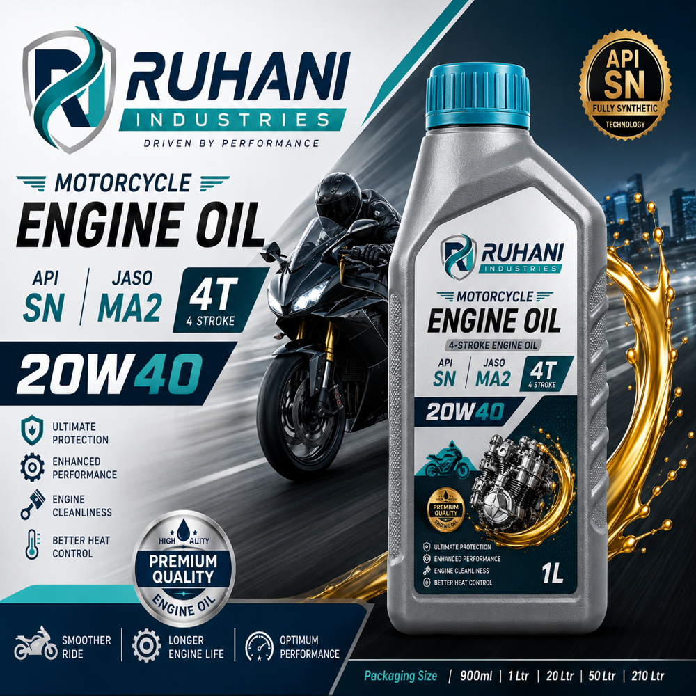 Motorcycle Engine Oil API SN JASO MA2 4T 20W40