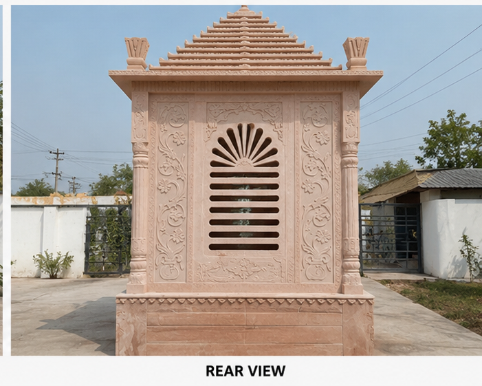 White Marble Big Temple - Material: Sand Stone