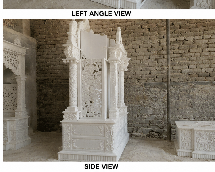 Imported Natural White Marble Stone Temple