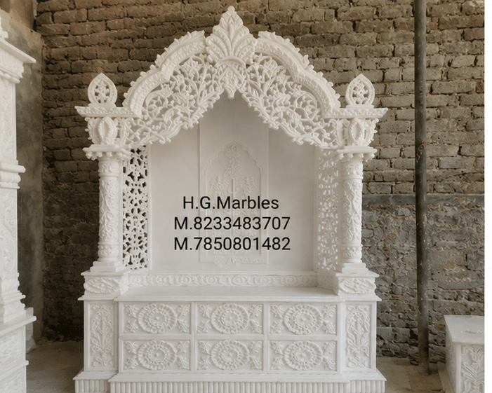 Imported Natural White Marble Stone Temple