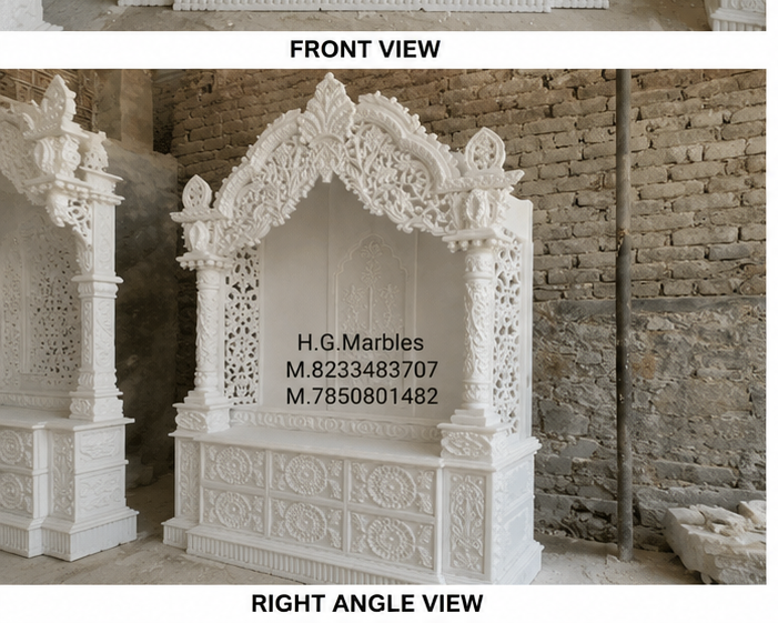 Imported Natural White Marble Stone Temple