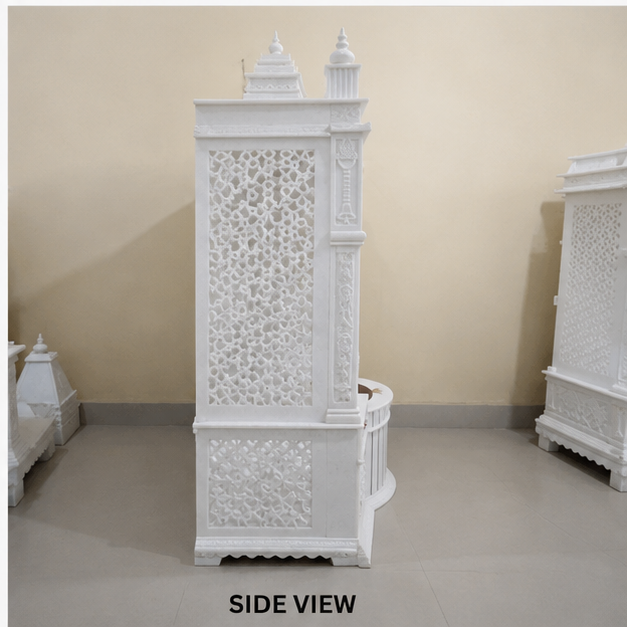 White Marble Home Tempel For Carving Work