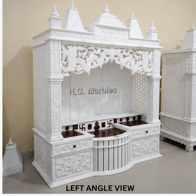 White Marble Home Tempel For Carving Work
