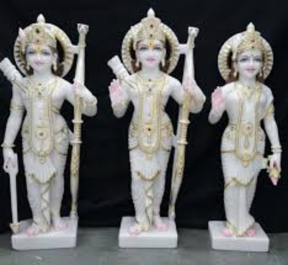 Mirror Finish Ram Darbar Marble Statue