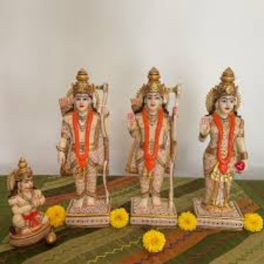 Mirror Finish Ram Darbar Marble Statue