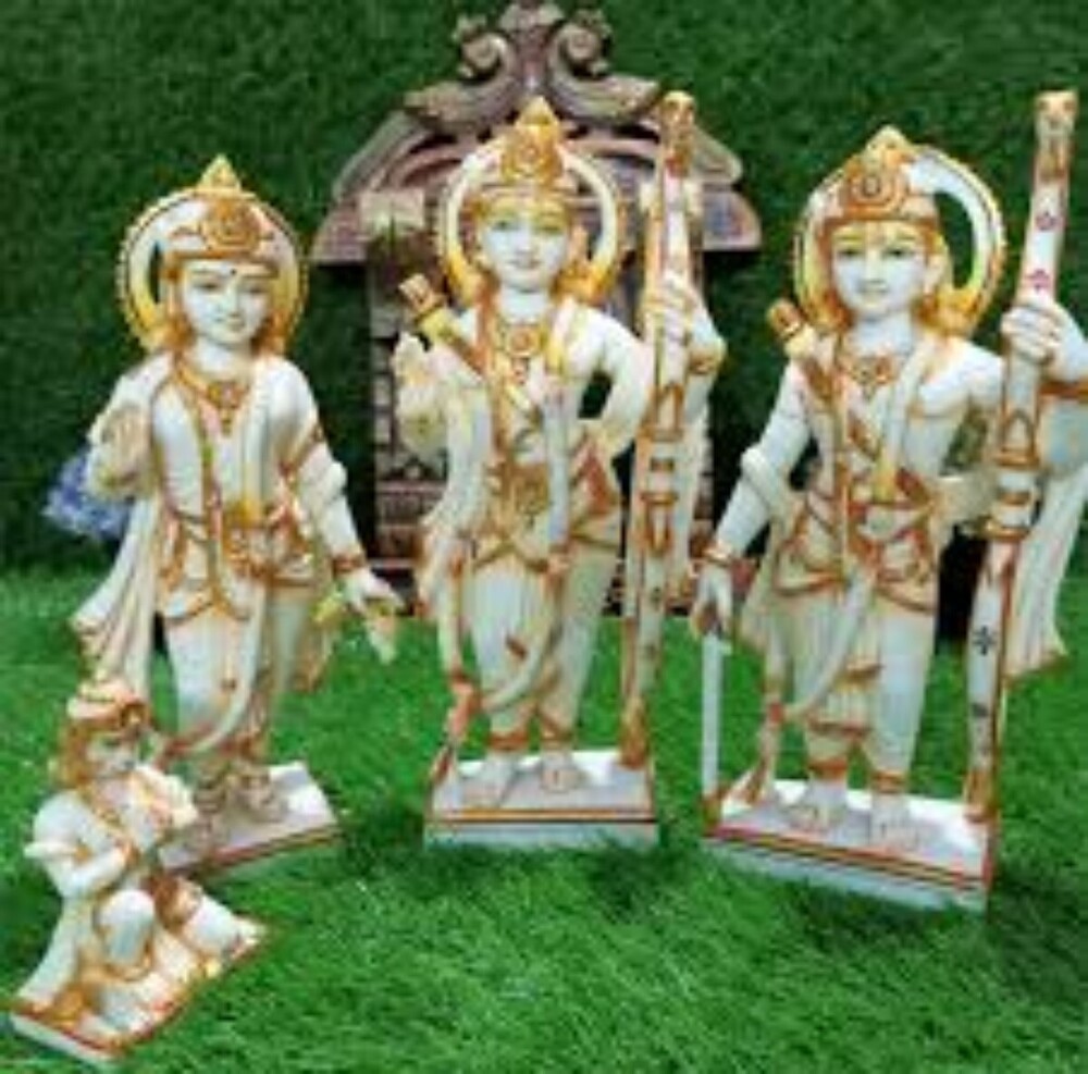 Mirror Finish Ram Darbar Marble Statue