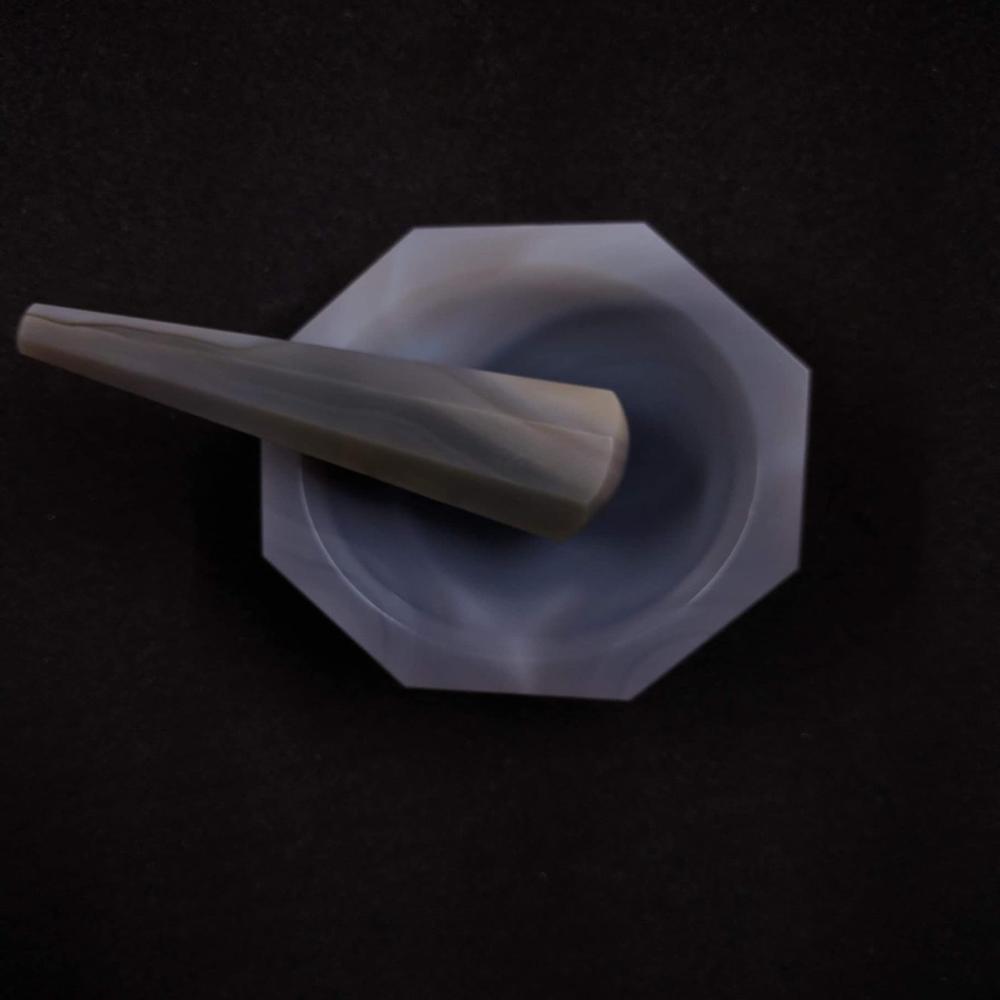 Agate Mortar and Pestle