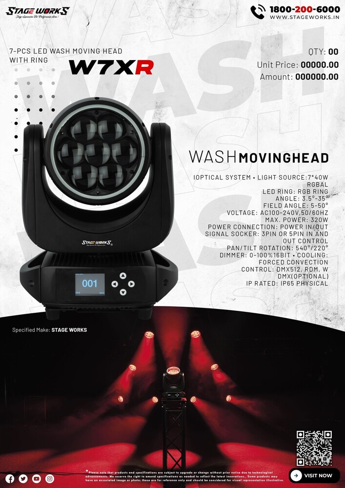 Auditorium SW IP65 Outdoor 19x40W 4in1 Wash Zoom LED Bee-eyes Moving Light