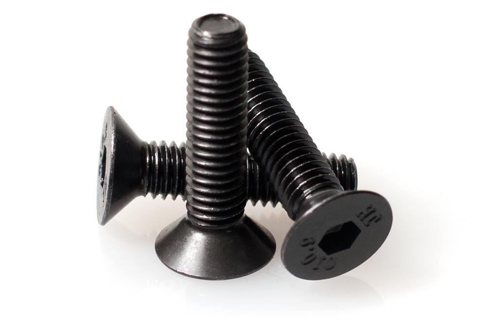 Countersunk Bolt - Mild Steel M4 Full Thread, Round Head 12.9 Mm, Galvanized Surface Treatment | Fastening Applications Requiring Flush Surface Finish