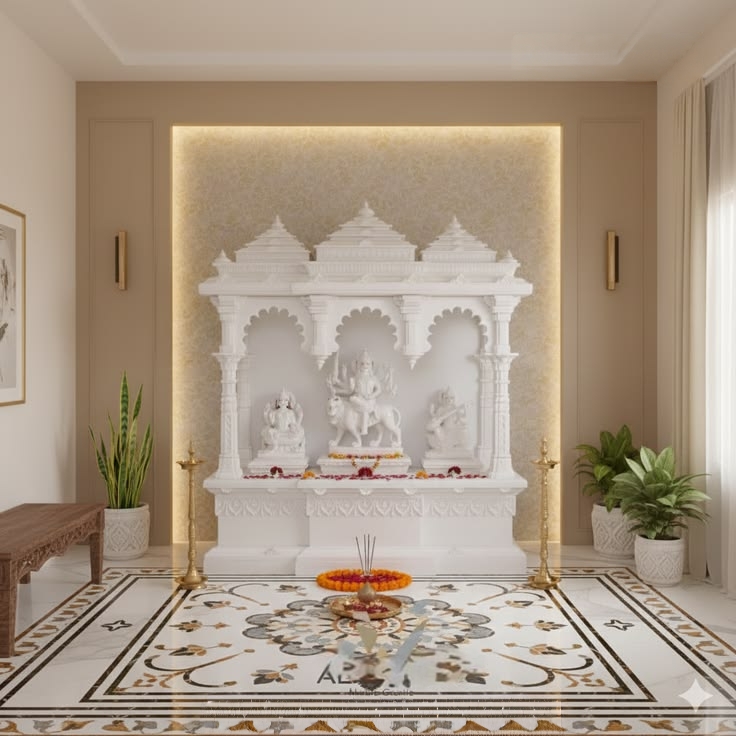 वैतनाम सफेद संगमरमर घर मंदिर